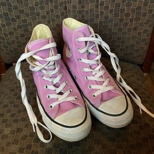 Lilac high top Converse size 6.5